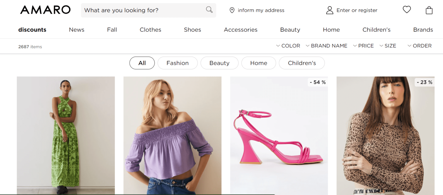 AMARO has amazing looks, beauty and coat products with fast delivery,